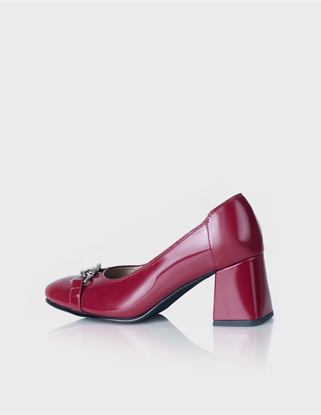 Zapato Evora En Cuero Charol Burgundi