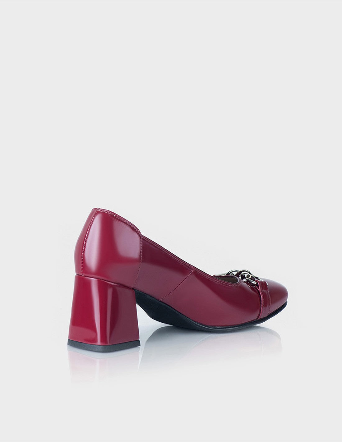 Zapato Evora En Cuero Charol Burgundi