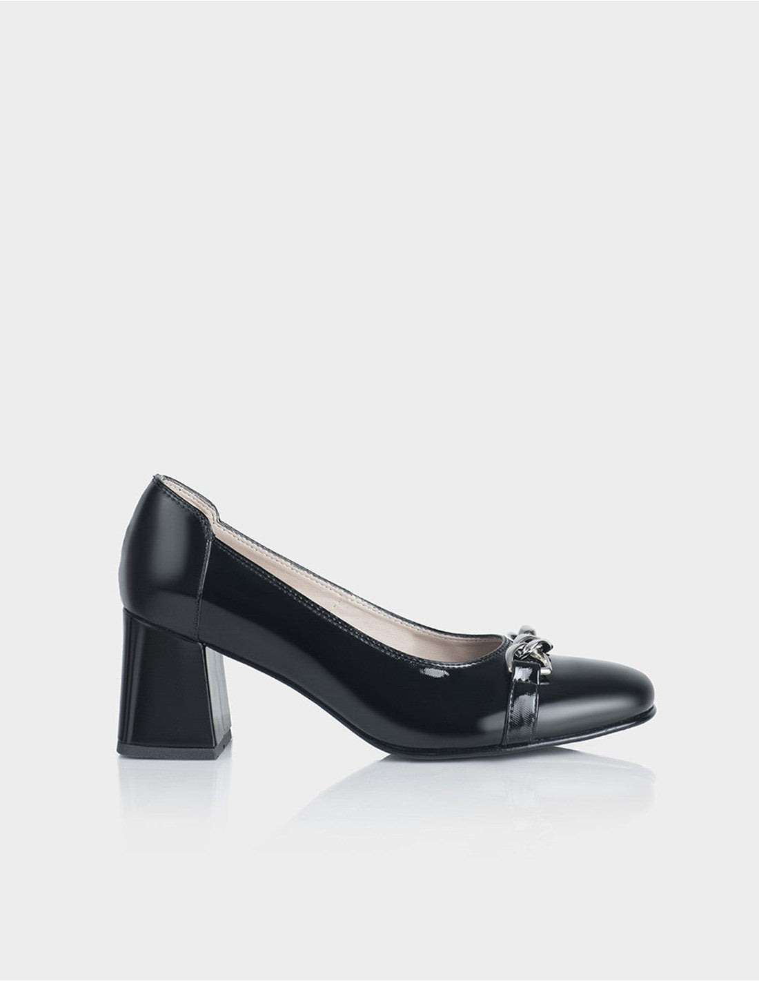 Zapato Evora En Cuero Charol Negro