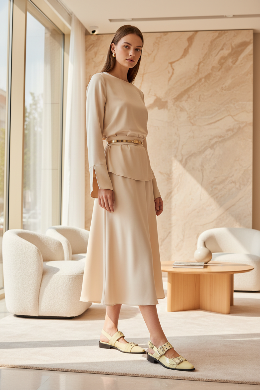 Baleta Slingback Stefania Charol Amarillo